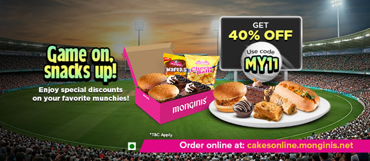 Monginis banner 40% off